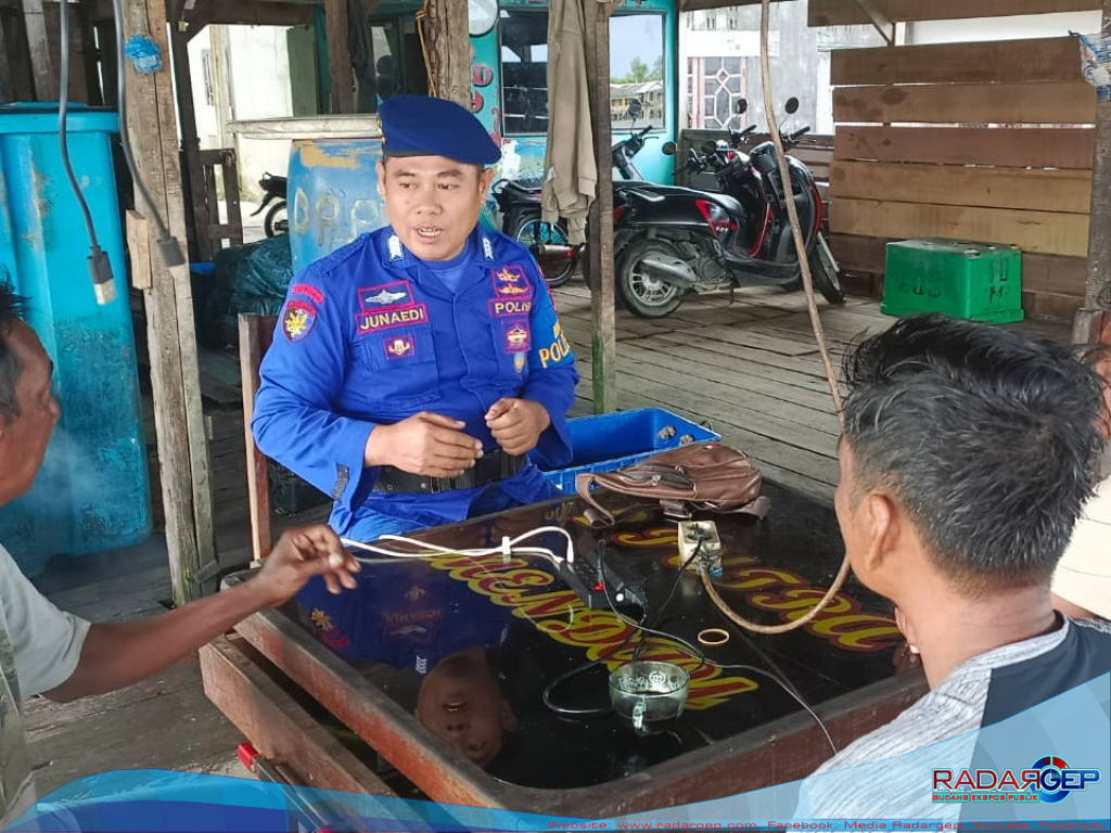 Sambangi Masyarakat Nelayan, Personil Satuan Polairud Polres Langkat